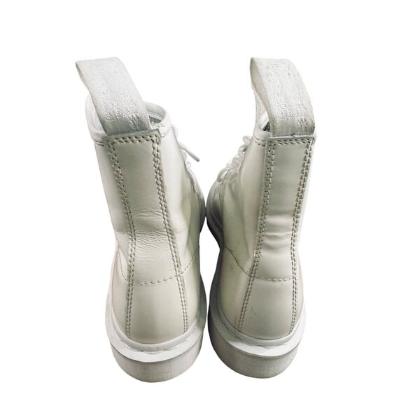 Dr. Martens White 1460 Lace-Up Leather Combat Boots Women's 10 Men's 8 - Picture 10 of 16